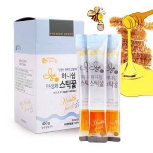 [강원양봉] 프리미엄 야생화 스틱꿀 1박스(15gx30개입)