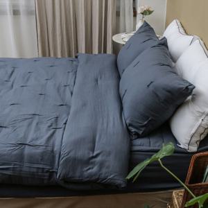 포홈 워싱 피그먼트 자수 차렵 이불세트 Q (2 color)