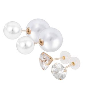 [티아리스] 눈사람진주더블7 1+1 14K 진주귀걸이 JP1207E