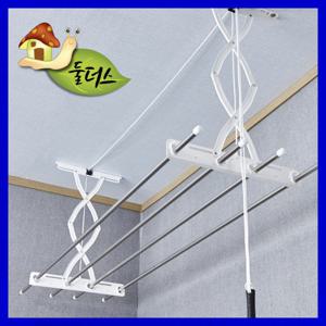 스텐봉 천정건조대 4단 베란다발래건조대 이불건조대