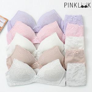 [핑크룩] 아이비 코튼노와이어 브라팬티 10종세트