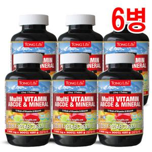Tonglife 통라이프 종합비타민 ABCDE+미네랄300정-10개월-6병
