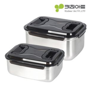 키친아트 스테인레스 김치통 3호+4호(2종세트)