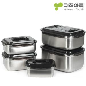 키친아트 스테인레스 김치통 풀세트 (S,1,2,3,4호)