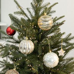 크리스마스 볼 트리 장식 멜랑쥬 80mm [6개입] 6컬러 꾸미기 소품 용품 오너먼트 데코