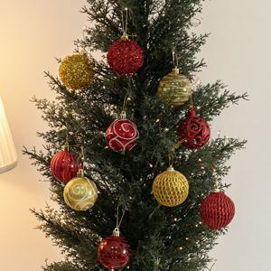 크리스마스 볼 트리 장식 멜랑쥬 60mm [6개입] 6컬러 꾸미기 소품 용품 오너먼트 데코