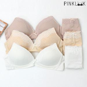[핑크룩] 나를봐코튼 노와이어 브라팬티 6종세트