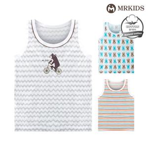 베어 순면 남아런닝 아동나시속옷 3종세트