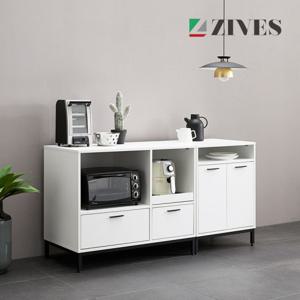 [지베스] 블랑 1600 광파오븐렌지대 수납장세트