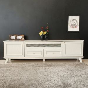 한집가구 크리밍 웨인스코팅 2000 tv원목거실장(원목다리)