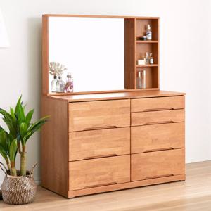 에센스 고무나무원목 퍼니 와이드 화장대 B