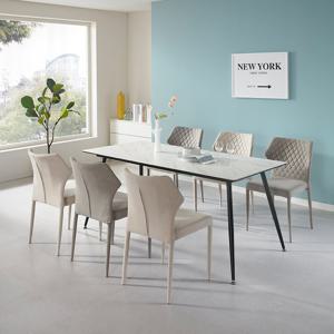 로드퍼니처/카렌 6인용 세라믹 식탁세트(의자6)/1700