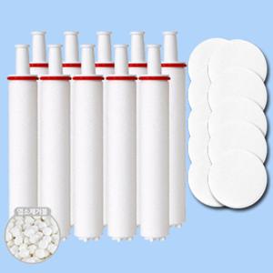 퓨어레인 샤워기 리필필터 녹물5+염소녹물5+헤드10