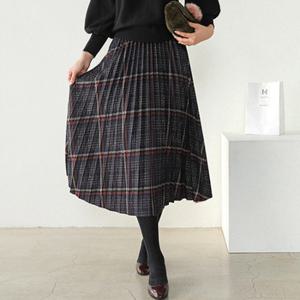 [유스타일팜] 체크 주름 스커트 SH299W