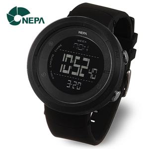 [네파] NEPA 월드타임 조깅 방수 전자 군인시계 N338A-ALLBLACK