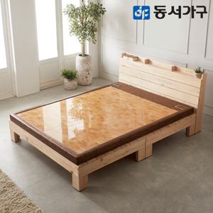 동서가구 로제 수납헤드 편백 프레임 Q 황옥 돌침대 DF638392