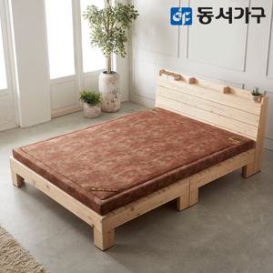 동서가구 로제 수납헤드 편백 프레임 Q 황토볼 흙침대 DF638390