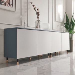 비앙스 켈른 터쿼이즈 2400 높은거실장B 수납장