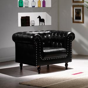 셀레스타 1인용 엔틱 가죽소파 S902