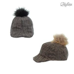 [블루피오레] 라쿤방울 체크패턴 오리챙 캡모자 BFH662