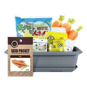 월드가드닝 집에서길러먹는채소-당근텃밭세트9종