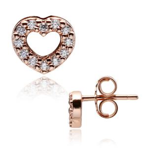 [판도라] 280528CZ 캡쳐드 하트 로즈 귀걸이