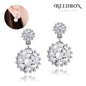 [리드박스] 혼례 웨딩 더블 캐럿큐빅 귀걸이 (귀찌가능)