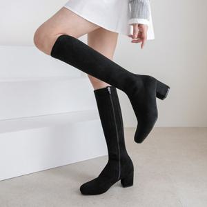 [분홍코끼리](무중력깔창) 모델라인 스판 삭스 롱부츠(3/5/7cm)