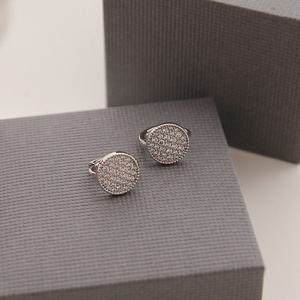 제이로렌 M03261 큐빅펜던트 실버 원터치 링귀걸이