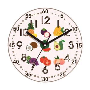 하루아홈 ED1022과일채소 30cm교육용 아이시계공부 무소음벽시계