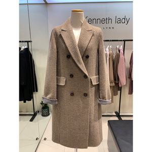 [케네스레이디]더블핸드메이드체크코트 EHHCJK03
