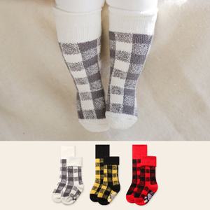 [하이베이비클럽]수면 체크니삭스/기모양말/겨울양말/아기양말/