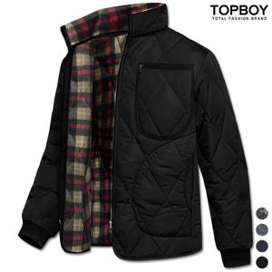 [탑보이][탑보이] 빅사이즈 포켓 기모 깔깔이 패딩점퍼 (DA028)