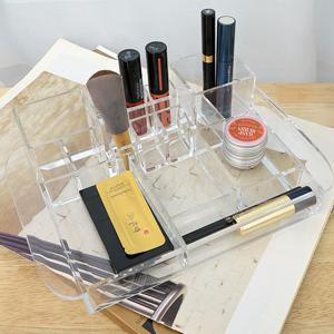 [키모] 포미 아크릴 투명 소품정리함 12소켓 화장품 수납 정리