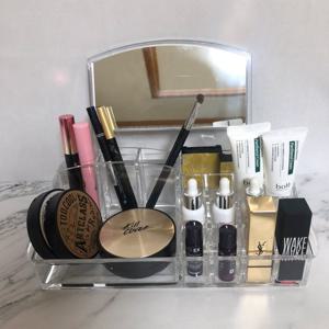 [키모] 포미 아크릴 투명 소품정리함 17소켓 화장품 수납 정리