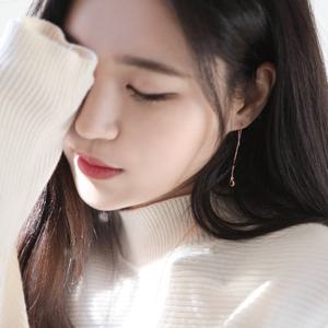 제이로렌 92M01804 1월탄생석 가넷 실버 롱귀걸이