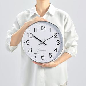 오리엔트 OT864S 무소음 슬림메탈프레임 인테리어벽시계 실버