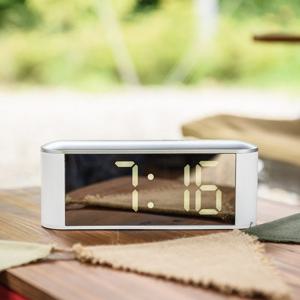 오리엔트 OT1601 화이트 대형 미러 화이트LED 온도탁상시계