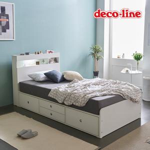 데코라인 코넬 피카 LED 수납 침대 SS+양면매트 DKN074C (착불)