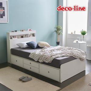 데코라인 코넬 피카 헤드 수납 침대 SS+양면매트 DKN071C (착불)