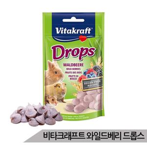 비타크래프트 와일드베리 드롭스 햄스터 토끼간식 75g