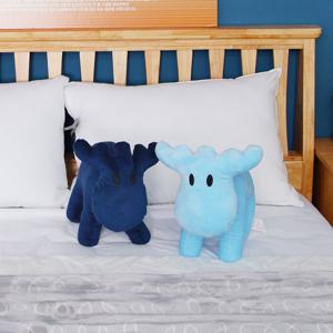 모즈 스웨덴 큰뿔 사슴 캐릭터 극세사 인형쿠션네이비