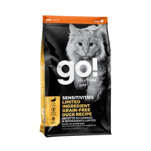 고 GO 센스티비티+샤인LID 덕(오리) 캣 1.36kg+사료샘플 400g