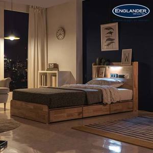 잉글랜더 켈리 LED 원목 수납 침대(DH 7존 라텍스 독립매트-SS)