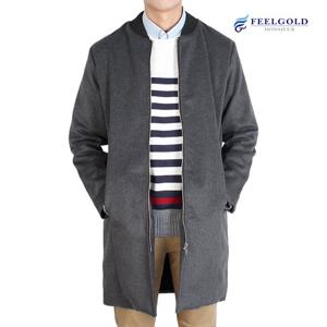 [필골드] 지퍼 롱 블루종 코트 DB612