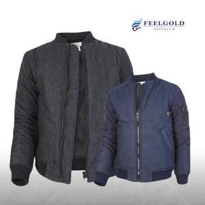 [필골드] DB502 ST martin 데님 패딩항공점퍼 블루종