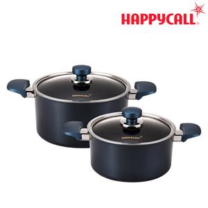 [본사직영] HC해피콜 클래식 다이아몬드 냄비2종세트(20양,24곰)