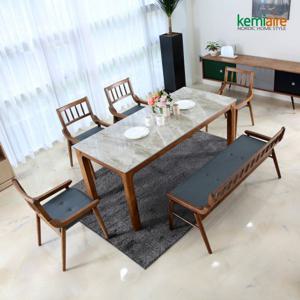 케미에르 켈트 6인 세라믹 원목식탁SE(벤치형)T KHD-954