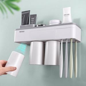 자석  만능 욕실 거꾸로 수납 홀더 선반 컵3구