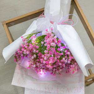 안개꽃 조화 꽃다발 더블 55cm 5컬러 인테리어 꽃 선물 장식 기념일 졸업식